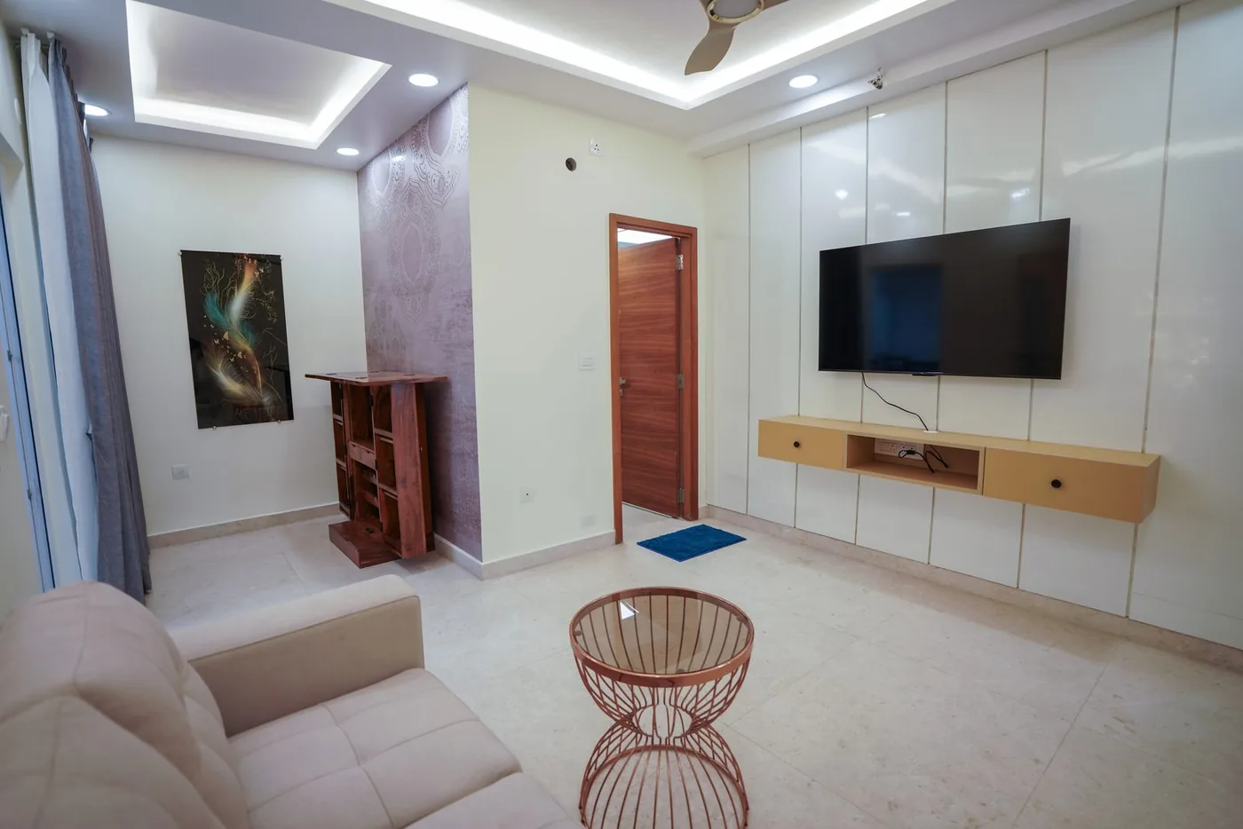 Living room at RMZ City-View Residence