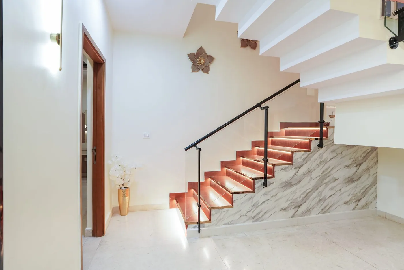 Marble staircase at RMZ City-View Residence
